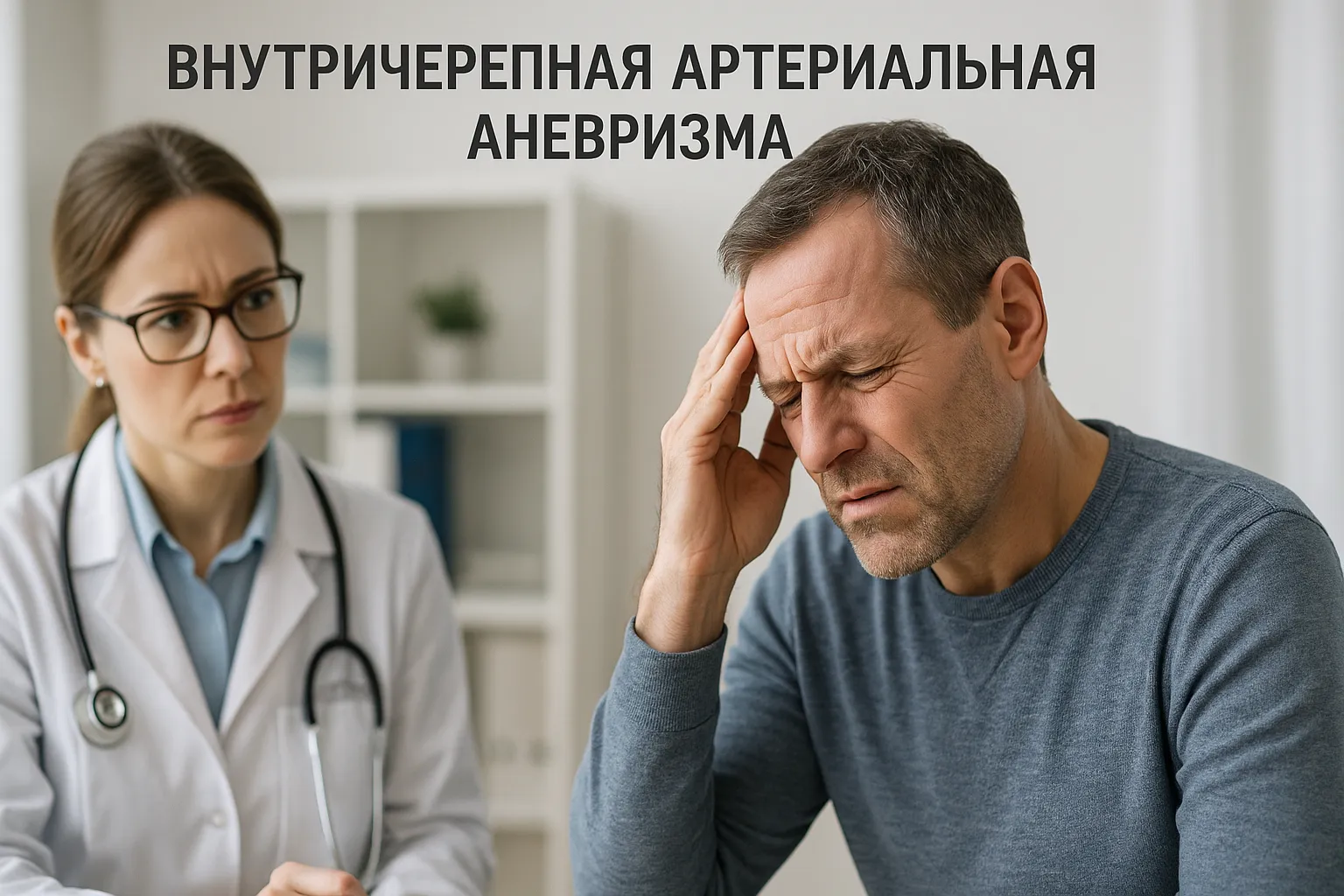 Пациент с головной болью при внутричерепной артериальной аневризме